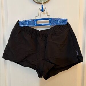 Patagonia Black Elastic-Waist Athletic Shorts